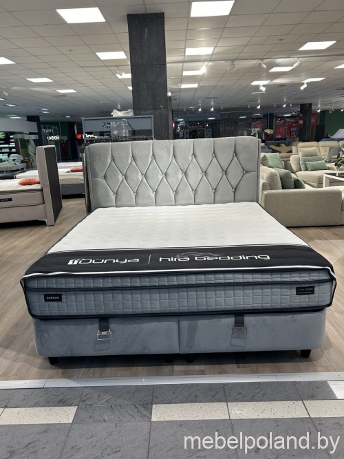 Кровать "SILVER" Dünya Yatak Турция (с матрасом и коробом для хранения) 