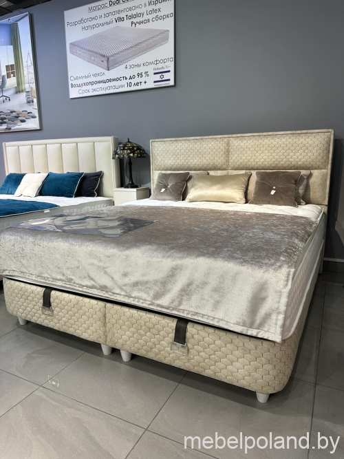 Кровать "VESTA" Dünya Yatak Турция (с матрасом и коробом для хранения) 